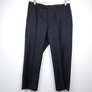 Santorelli Mens Pants 36x26 Romeo Navy Blue Wool Luxury Serge Dress from Italy